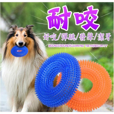 寵物Tpr發聲玩具彈力輪胎 潔牙球互動玩具 磨牙發泄耐咬玩具