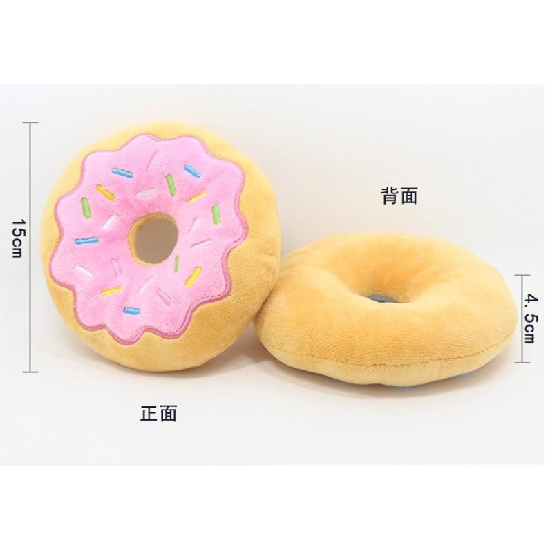 加厚款甜甜圈4.5X15cm更夠味 寵物咬起來更有勁 狗狗發聲玩具-細節圖2