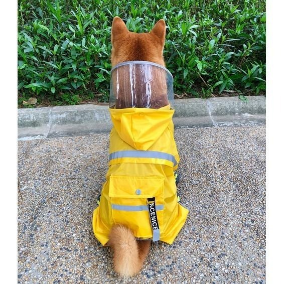 台灣現貨 寵物四腳全包雨衣 狗狗雨衣 寵物雨衣 柴犬雨衣-細節圖8