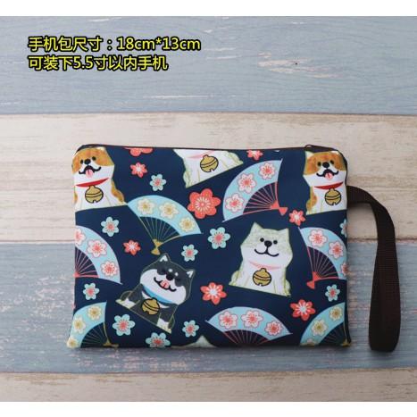 防水柴犬包包，束口包 手機包 化妝包 柴犬零錢包-細節圖8