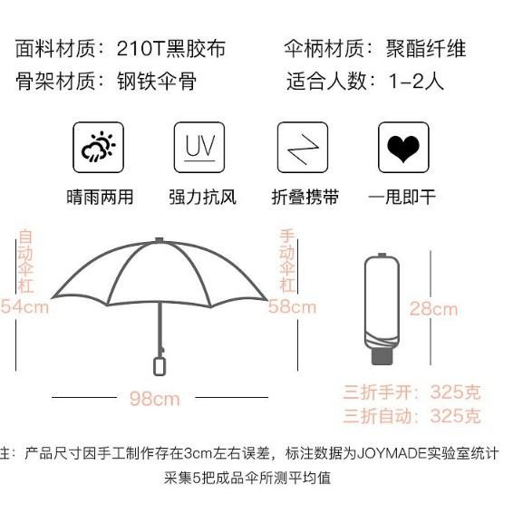 台灣現貨可愛柴犬雨傘 晴雨二用黑膠傘防晒推薦-細節圖8