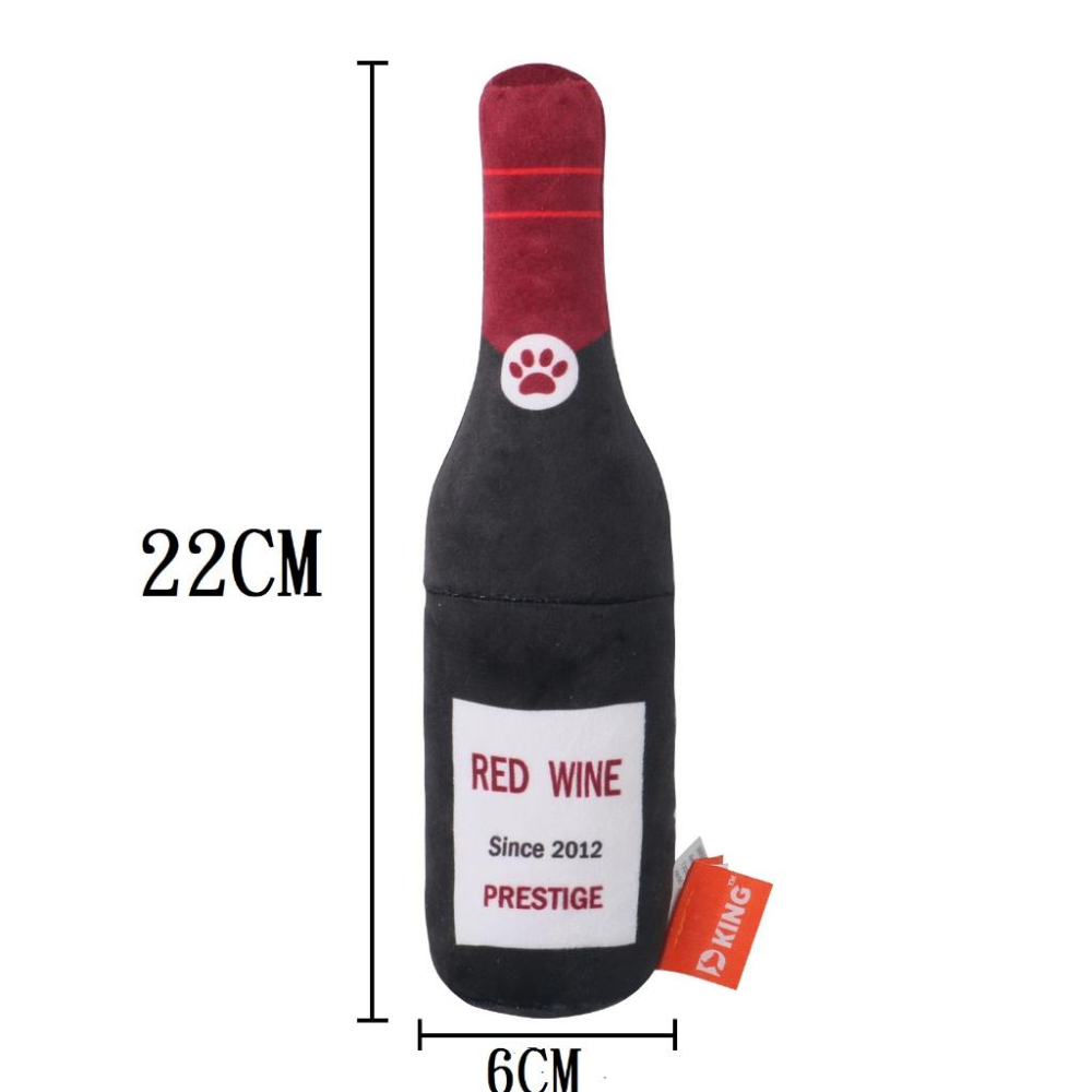 玩不醉酒瓶發聲玩具 寵物磨牙發洩玩具 ROSE 紅酒 香檳造型狗狗玩具-細節圖4