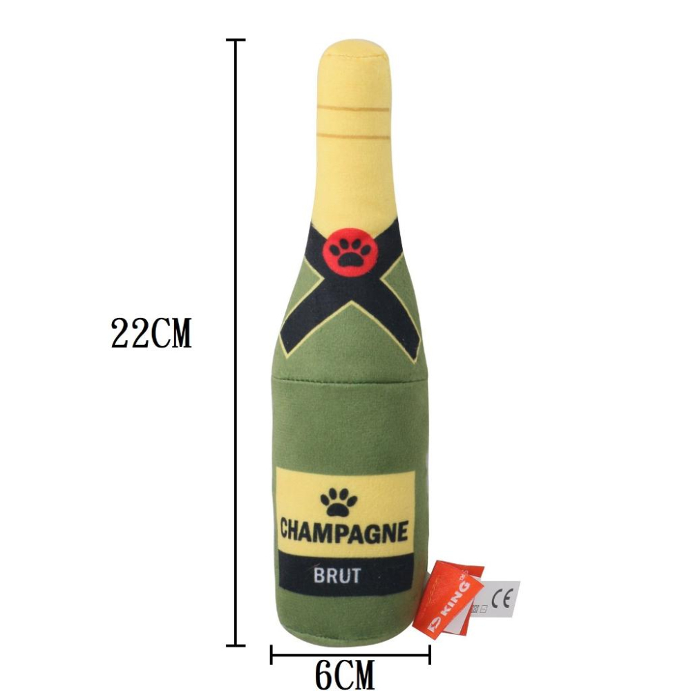 玩不醉酒瓶發聲玩具 寵物磨牙發洩玩具 ROSE 紅酒 香檳造型狗狗玩具-細節圖6