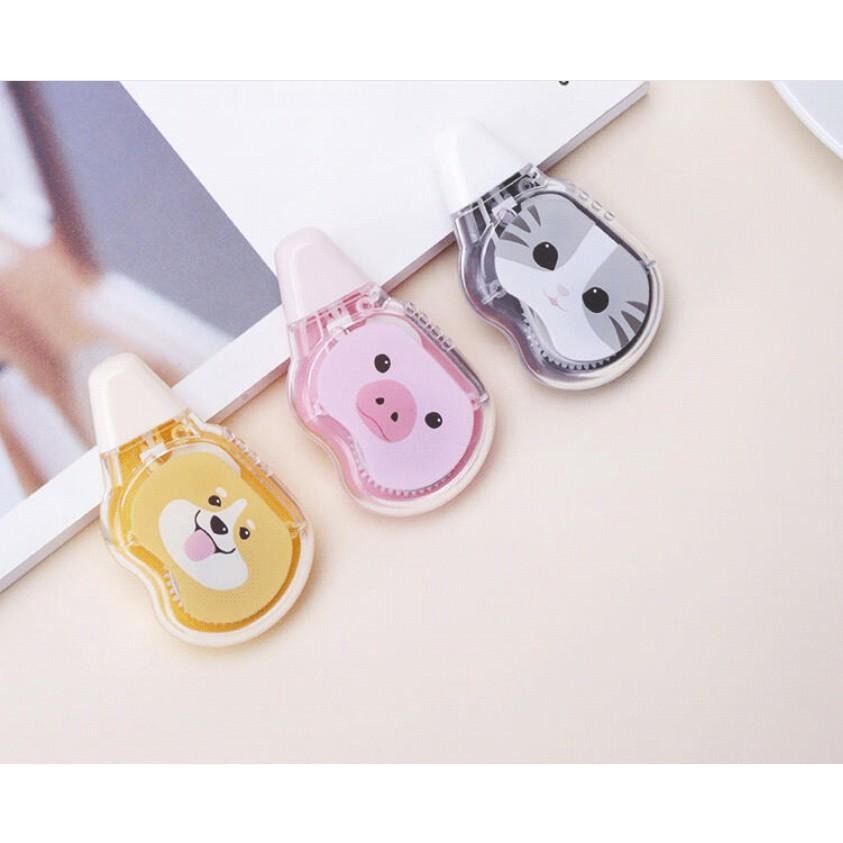 清倉價 可愛創意文具動物柴犬 貓咪 小豬圖案修正帶5mm*5m-細節圖3