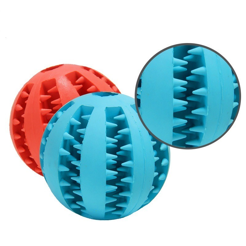 耐咬磨牙橡膠漏食球 5cm和7cm寵物玩具球 狗狗橄欖球 西瓜球-細節圖4