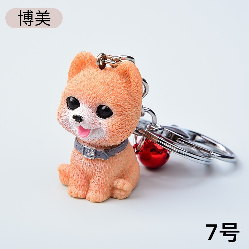 可愛狗狗吊飾 泰迪 柴犬 柯基 哈士奇 法鬥 雪納瑞  博美創意樹脂鑰匙圈-規格圖10