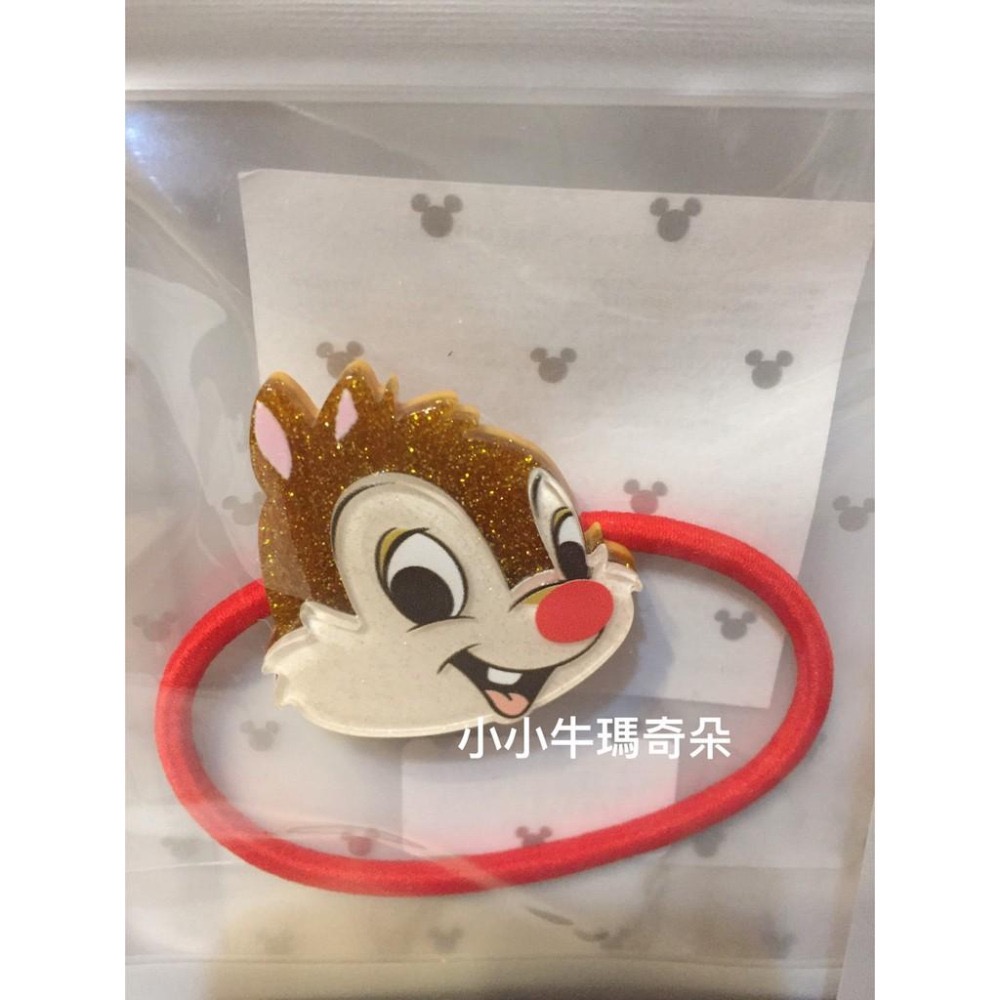 ~小小牛瑪奇朵~2019日本迪士尼奇奇蒂蒂Chip n Dale  熊抱哥亮晶晶髮飾 髮束-細節圖3