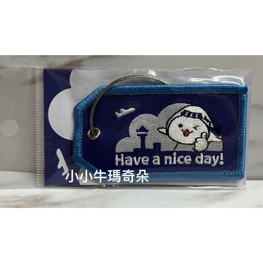 ~小小牛瑪奇朵~ANA日本全日空航空LINE 官方帳號人氣角色“Soratchi”娃娃刺繡款名牌 掛牌-細節圖2