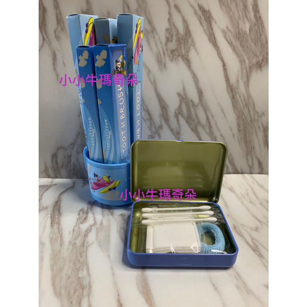 ~小小年瑪奇朵～日本東京迪士尼大使飯店Disney AMBASSADOR HOTEL 盥洗組(牙刷.漱口杯.針線盒)-細節圖2