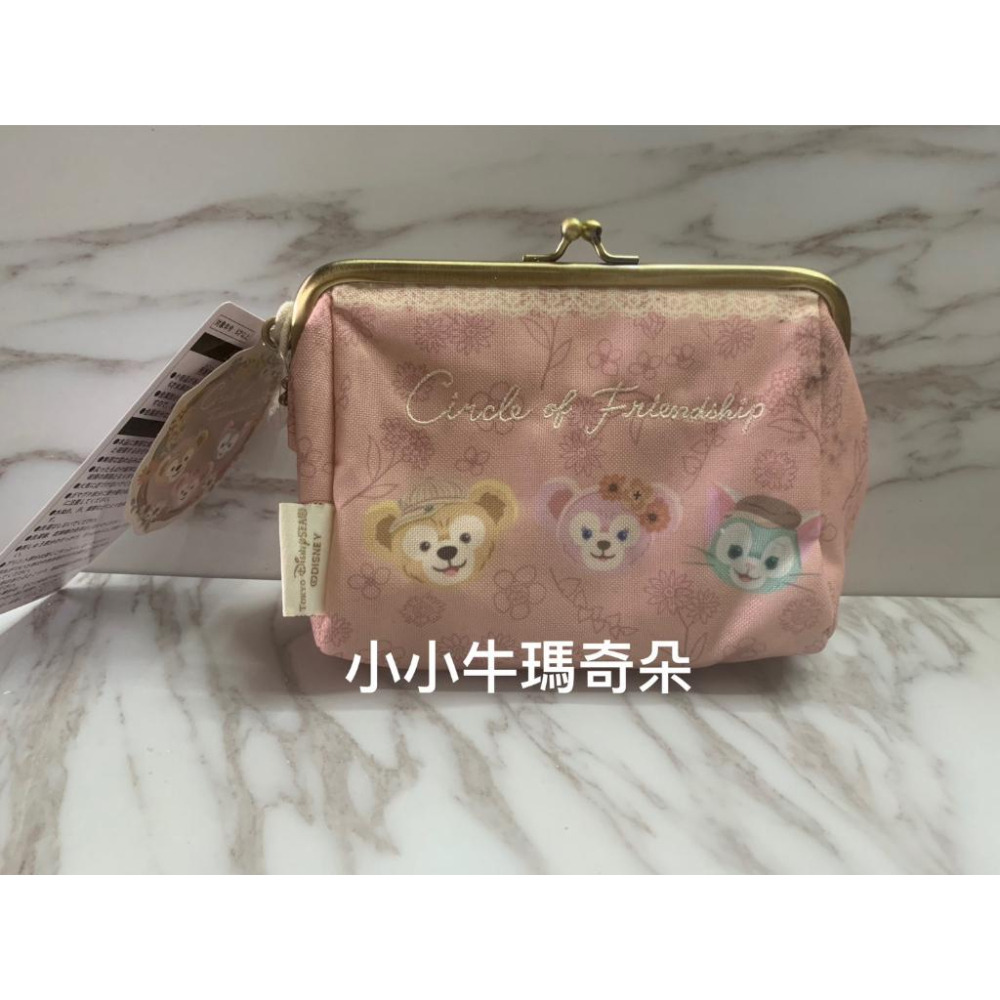 ~小小牛瑪奇朵～2023日本東京海洋迪士尼春季雪莉玫化妝包 收納包 口金包 珠扣包-細節圖3