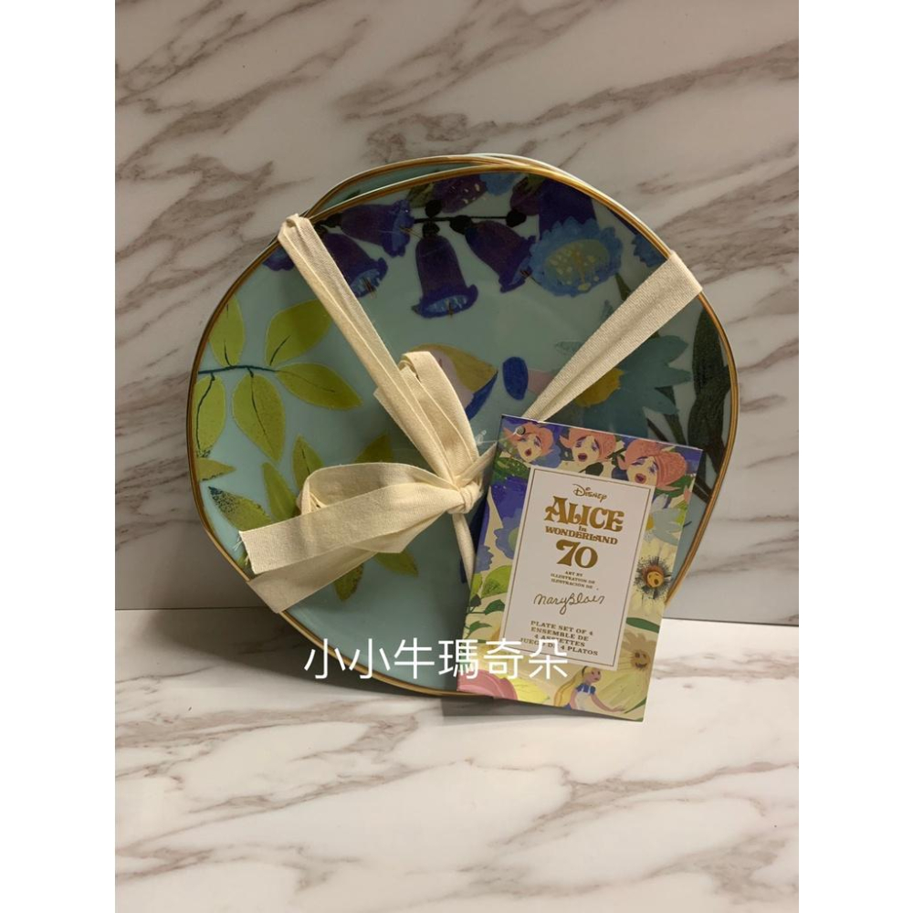 ～小小牛瑪奇朵～美國迪士尼Disney 愛麗絲夢遊仙境70週年限定款盤子組 點心盤組-細節圖3