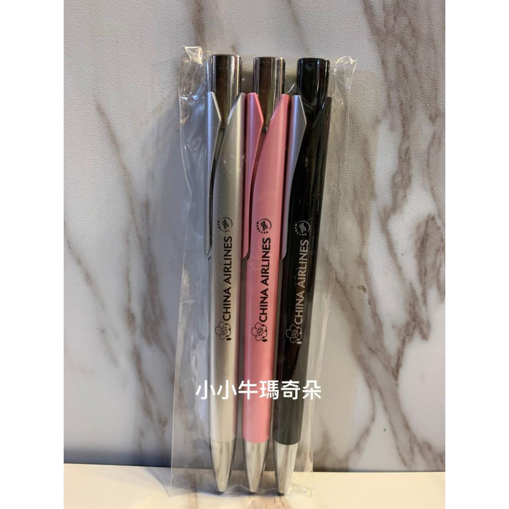 ~小小牛瑪奇朵~CAL中華航空CHINA AIRLINES 華航方桿花瓣原子筆組(一組三入)-細節圖3