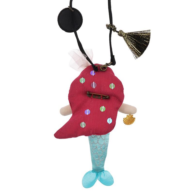 小小牛瑪奇朵~日本迪士尼小美人魚Ariel 娃娃造型鑰匙鍊-細節圖3