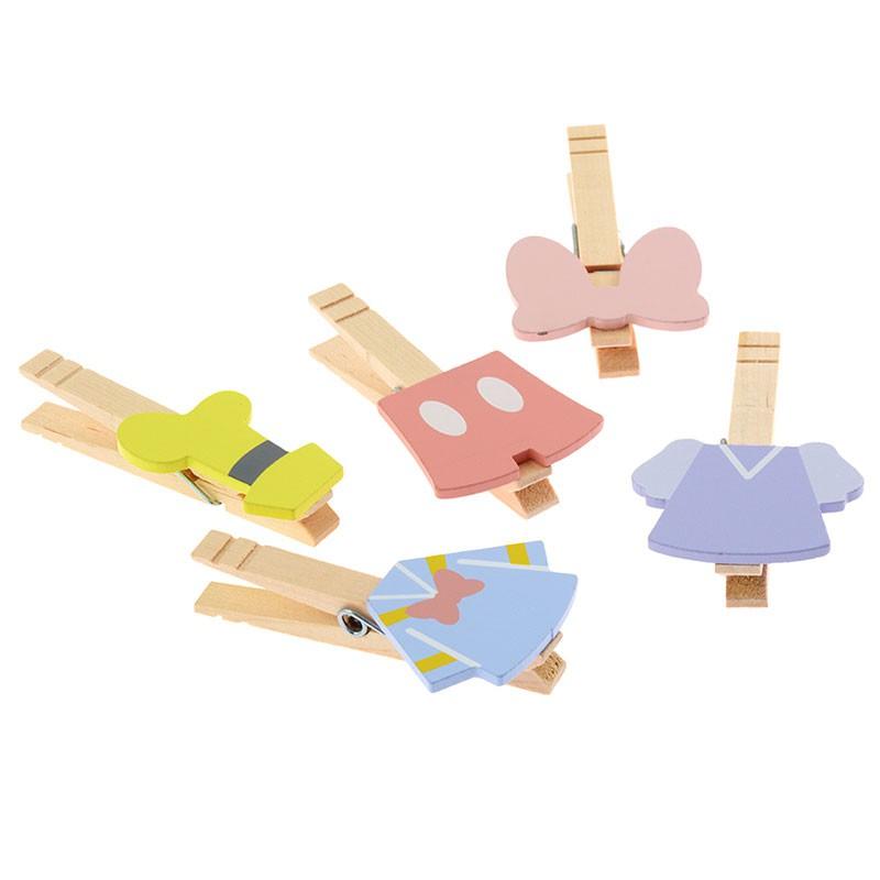 ~小小牛瑪奇朵~日本迪士尼米奇 米妮木製曬衣夾 memo夾-細節圖5