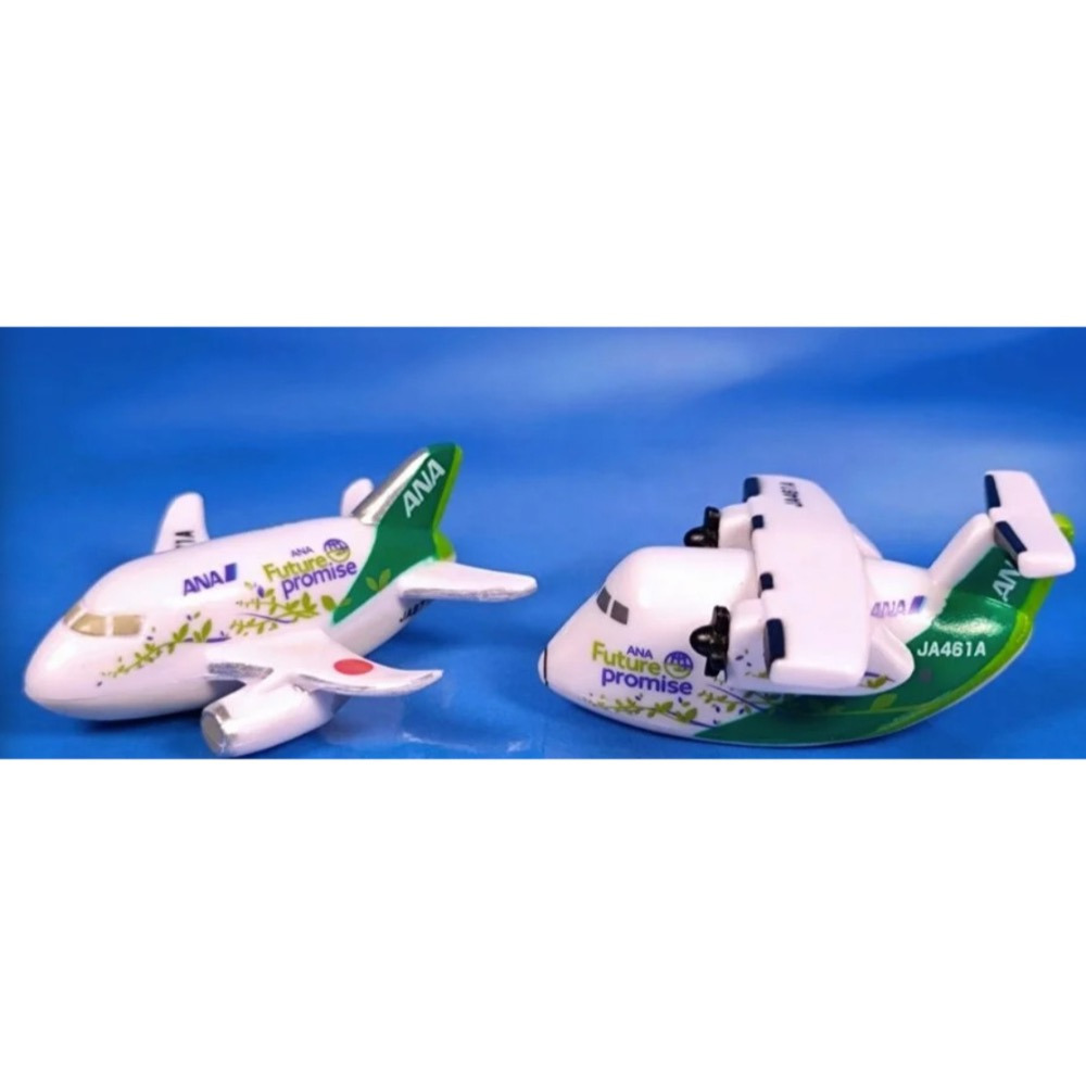 ~小小牛瑪奇朵~ANA日本全日空航空 Future promise系列噴射機與螺旋槳飛機磁鐵組 飄帶-細節圖7