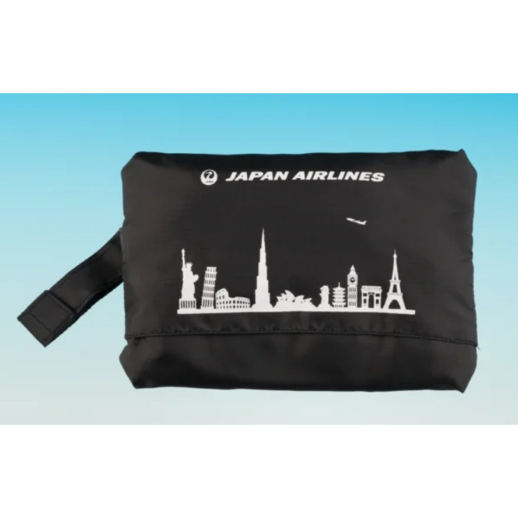 ~小小牛瑪奇朵~JAL日本航空JAPAN AIRLINES  ANA全日空航空 折疊式旅行袋購物袋環保袋-細節圖5