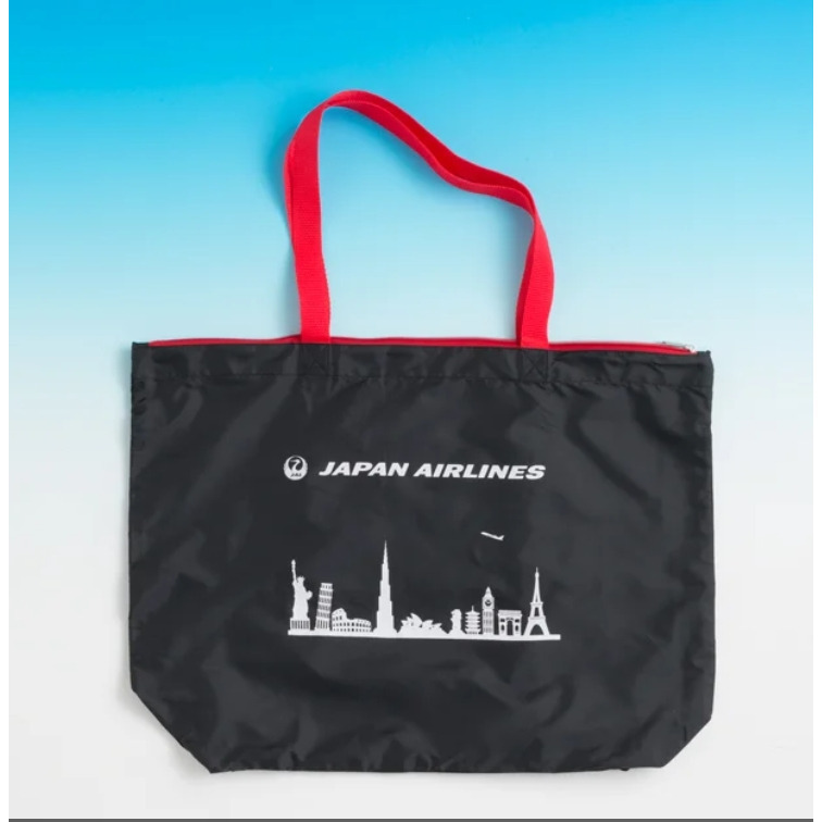 ~小小牛瑪奇朵~JAL日本航空JAPAN AIRLINES  ANA全日空航空 折疊式旅行袋購物袋環保袋-細節圖7