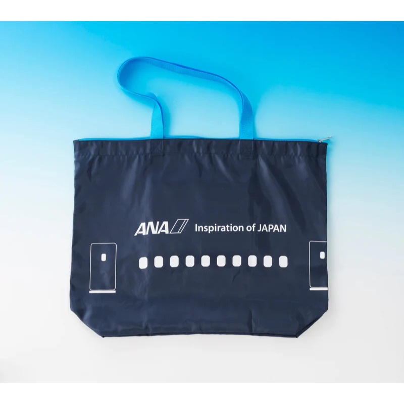 ~小小牛瑪奇朵~JAL日本航空JAPAN AIRLINES  ANA全日空航空 折疊式旅行袋購物袋環保袋-細節圖8