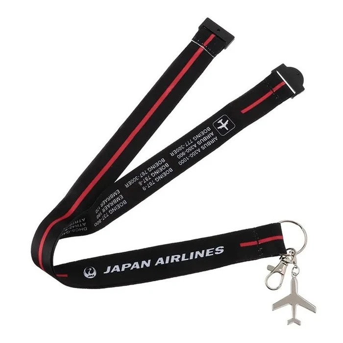 ~小小牛瑪奇朵~JAL日本航空JAPAN AIRLINES 飛機造型證件掛帶 掛繩-細節圖2