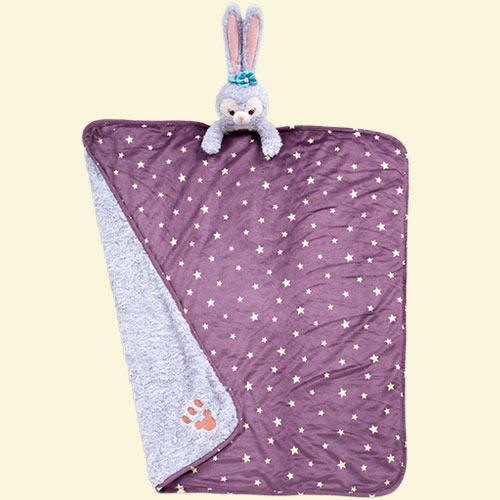 ~小小牛瑪奇朵~日本海洋迪士尼DUFFY達菲好友史黛拉兔stella芭蕾舞兔玩偶攜帶式毛毯肩背後背-細節圖2