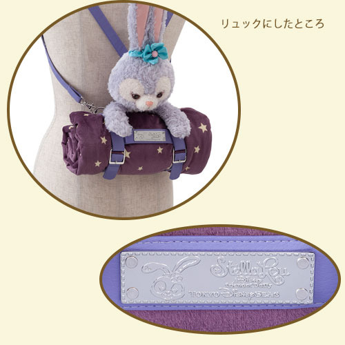 ~小小牛瑪奇朵~日本海洋迪士尼DUFFY達菲好友史黛拉兔stella芭蕾舞兔玩偶攜帶式毛毯肩背後背-細節圖3