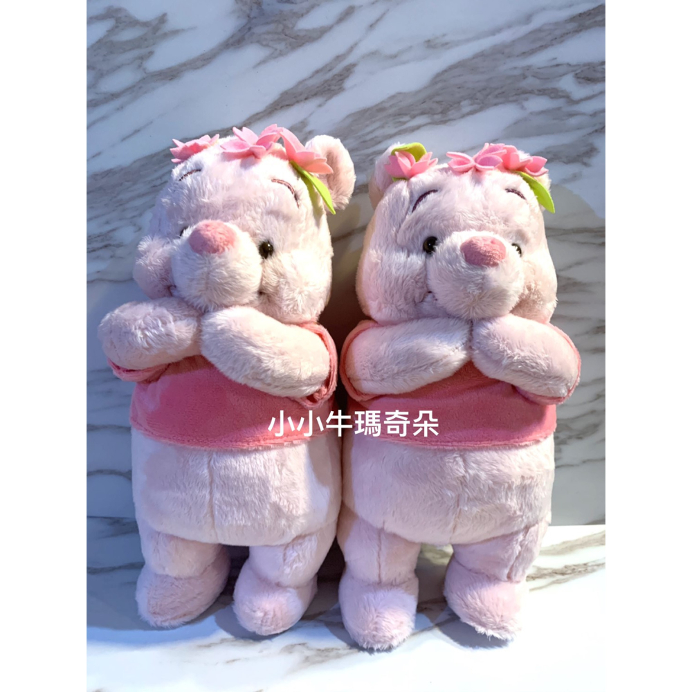 ~小小牛瑪奇朵~日本迪士尼櫻花系列粉紅色小熊維尼Winnin the Pooh 吊飾 娃娃-細節圖2