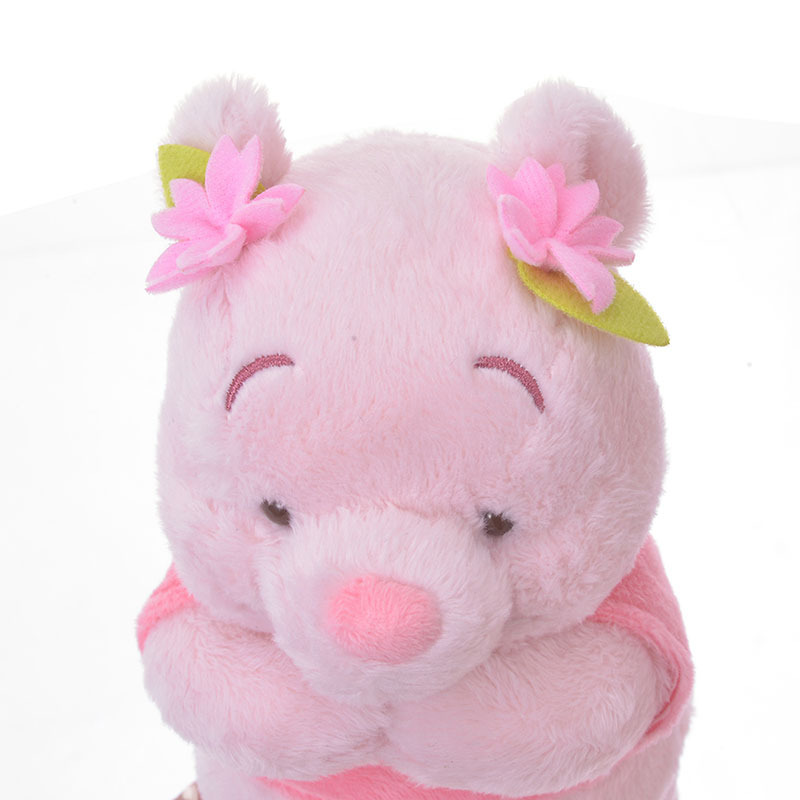 ~小小牛瑪奇朵~日本迪士尼櫻花系列粉紅色小熊維尼Winnin the Pooh 吊飾 娃娃-細節圖4