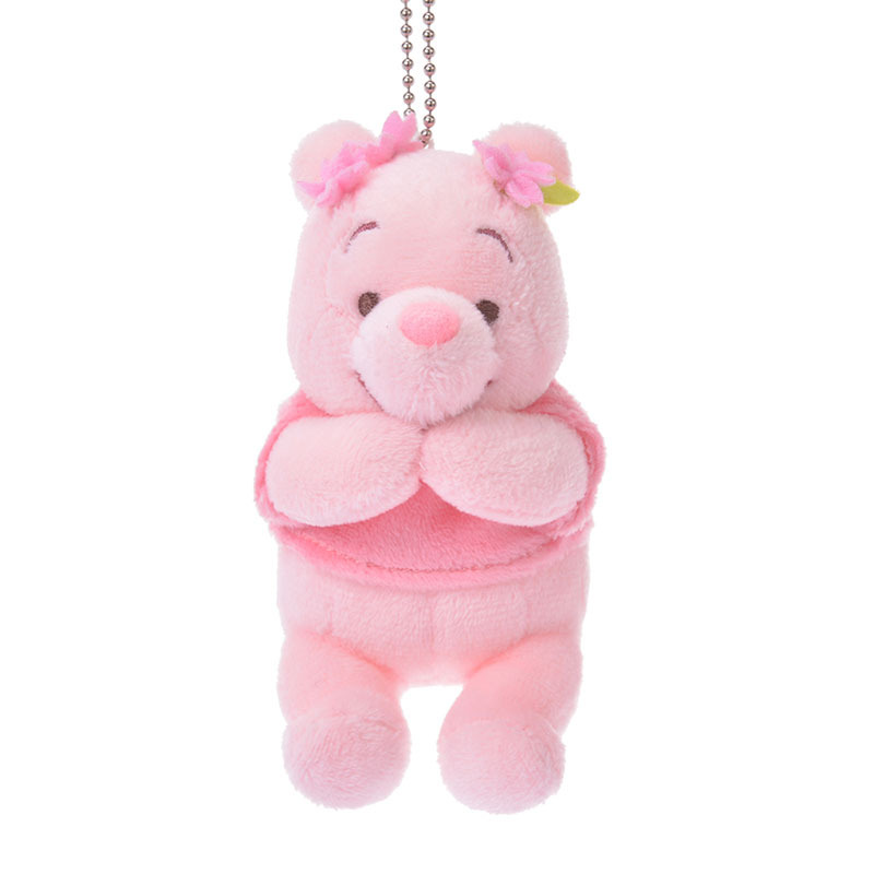~小小牛瑪奇朵~日本迪士尼櫻花系列粉紅色小熊維尼Winnin the Pooh 吊飾 娃娃-細節圖6