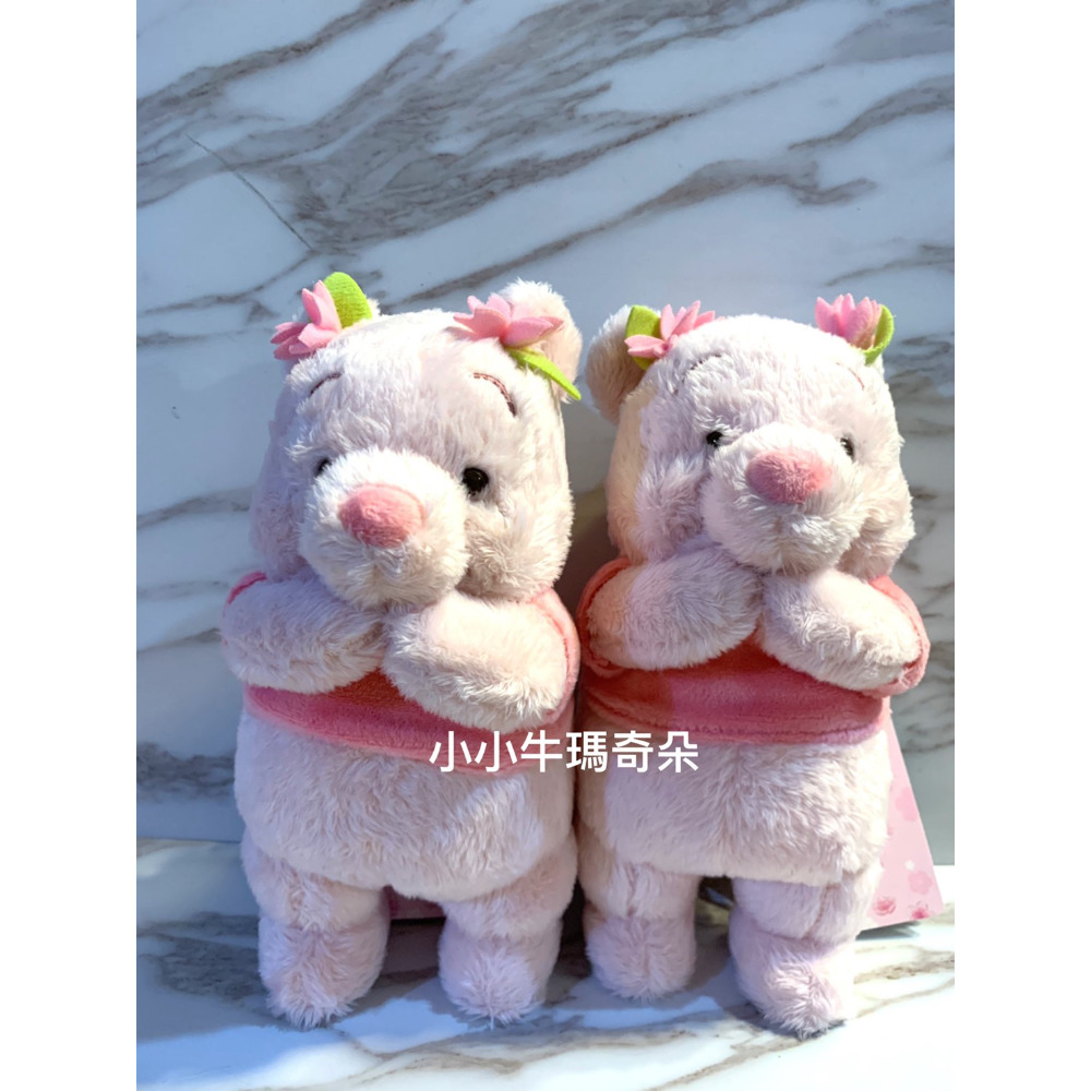 ~小小牛瑪奇朵~日本迪士尼櫻花系列粉紅色小熊維尼Winnin the Pooh 吊飾 娃娃-規格圖7