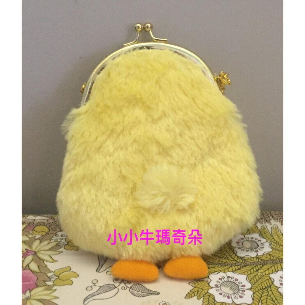 ~小小牛瑪奇朵~日本東京迪士尼Winnie the pooh 小熊維尼復活節系列商品~小雞造型手提手挽零錢包-細節圖2