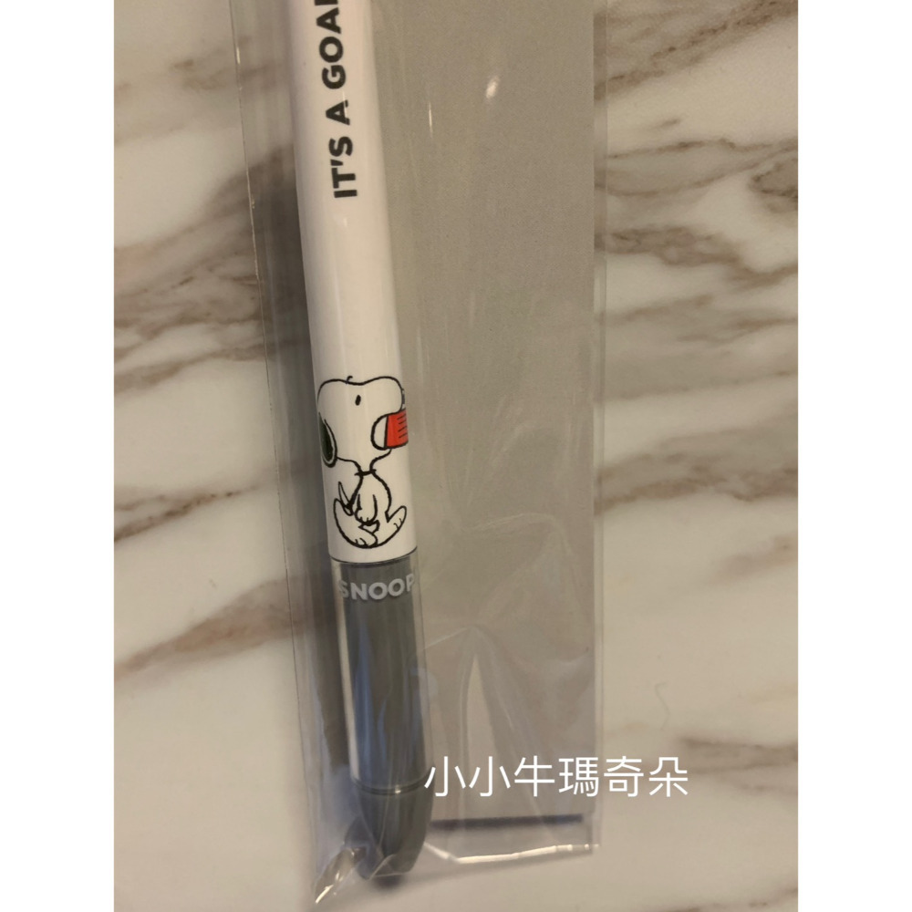 ~小小牛瑪奇朵~韓國大創DAISO & PEANUTS 史努比SNOOPY  查理布朗 0.5mm雙色筆-規格圖3