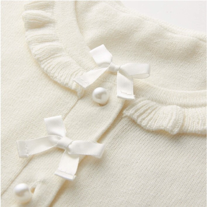 ~小小牛瑪奇朵~日本迪士尼公主系列冰雪奇緣 艾莎白色針織小外套 開襟衫-細節圖6