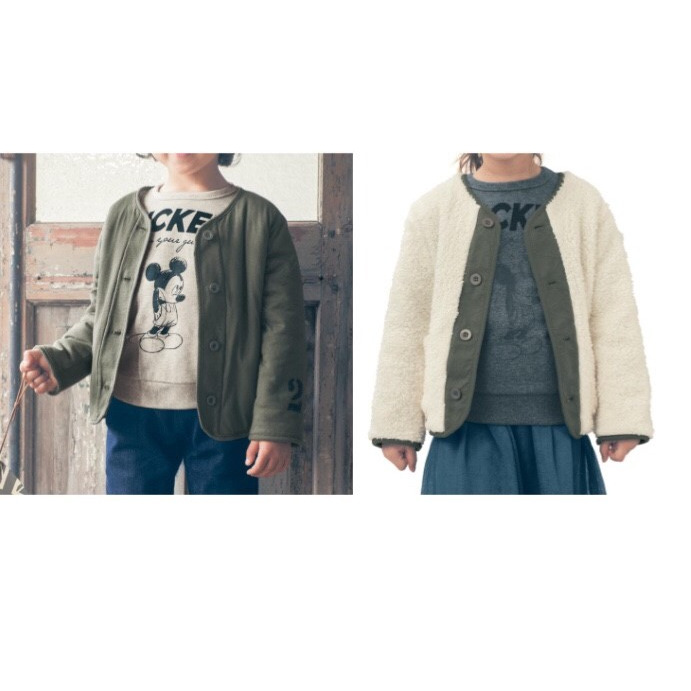 ~小小牛瑪奇朵~日本迪士尼男寶寶 女寶寶米奇 米老鼠兩面穿2 way造型外套 夾克-細節圖2