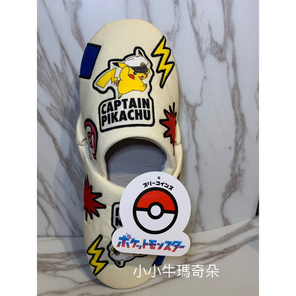 ~小小牛瑪奇朵~日本 3COINS & POKEMON 寶可夢 皮卡丘聯名款環保購物袋 拖鞋-細節圖3