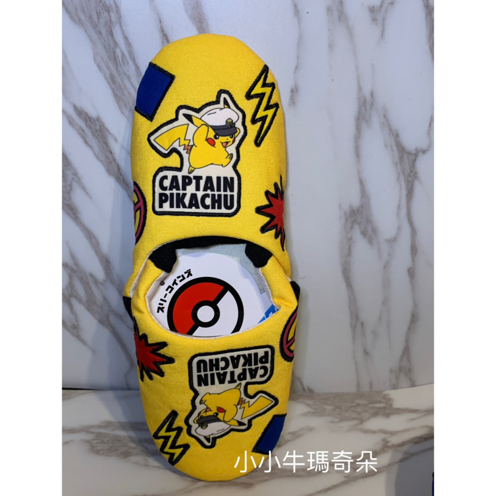 ~小小牛瑪奇朵~日本 3COINS & POKEMON 寶可夢 皮卡丘聯名款環保購物袋 拖鞋-細節圖4