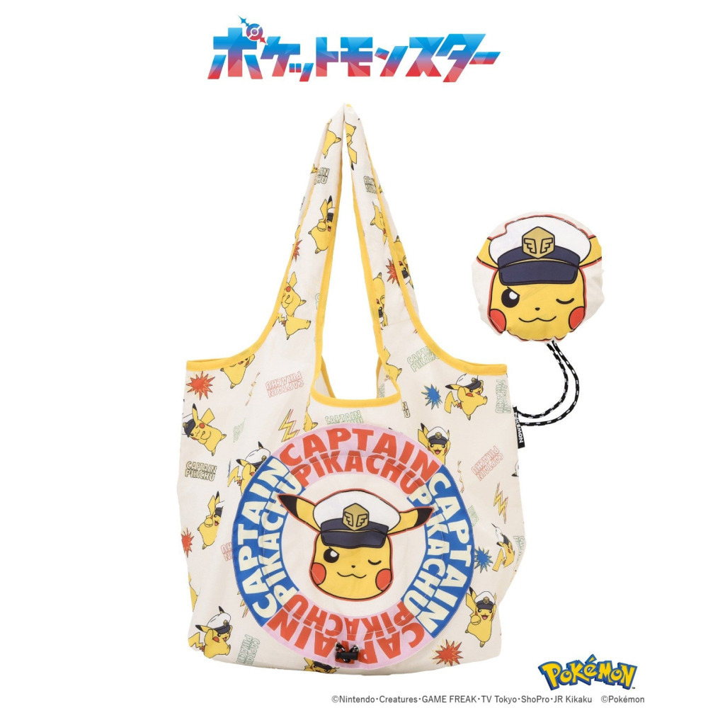 ~小小牛瑪奇朵~日本 3COINS & POKEMON 寶可夢 皮卡丘聯名款環保購物袋 拖鞋-細節圖5