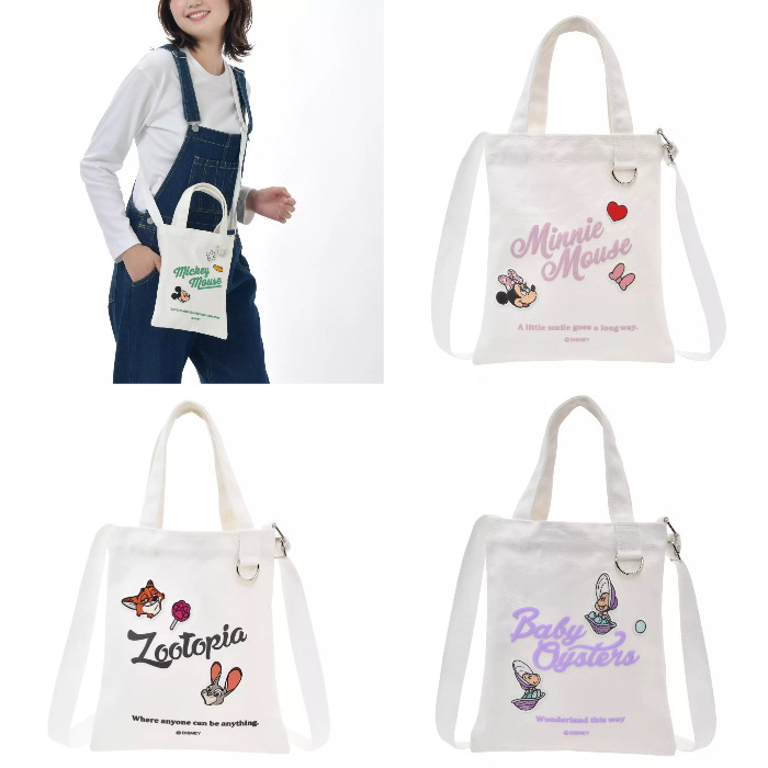 ~小小牛瑪奇朵~日本東京迪士尼愛麗絲夢遊仙境牡蠣寶寶帆布袋 斜背包 手提包-細節圖2