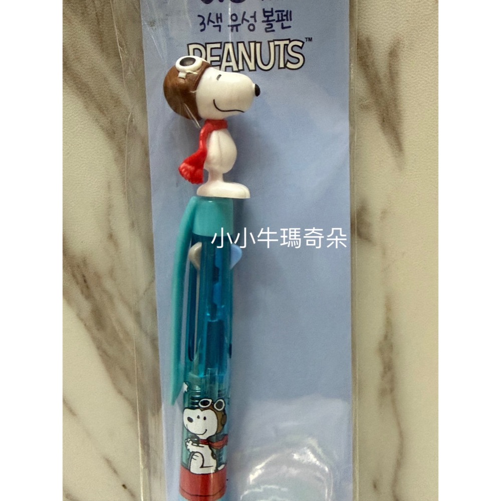 ~小小牛瑪奇朵~韓國大創DAISO & PEANUTS 史努比SNOOPY 系列三色筆-細節圖3