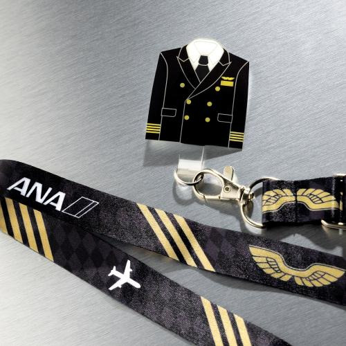 ~小小牛瑪奇朵~ANA全日空航空飛行員 機長制服造型手機掛帶/證件帶/識別證帶-細節圖2