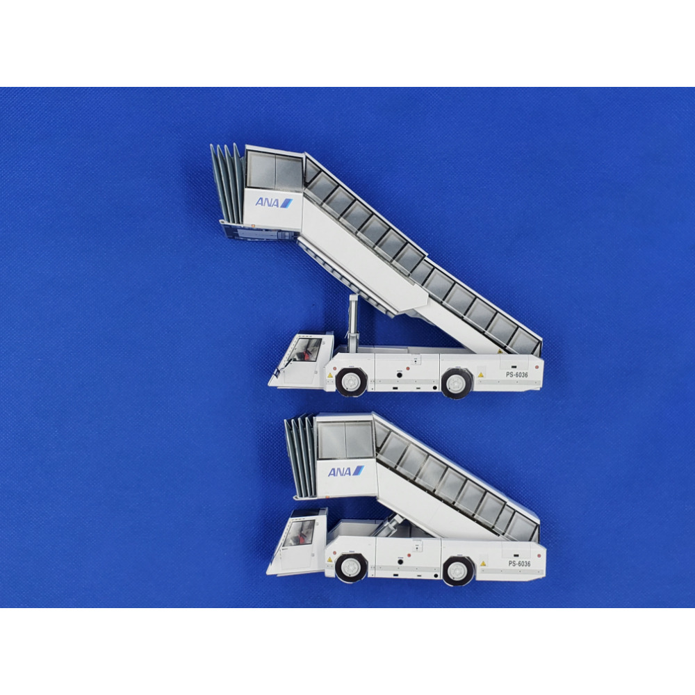 ~小小牛瑪奇朵~ANA日本全日空航空官方發行地面支援設備紙製模型收藏品 客梯車 行李傳輸帶車 機場行李拖車-規格圖10
