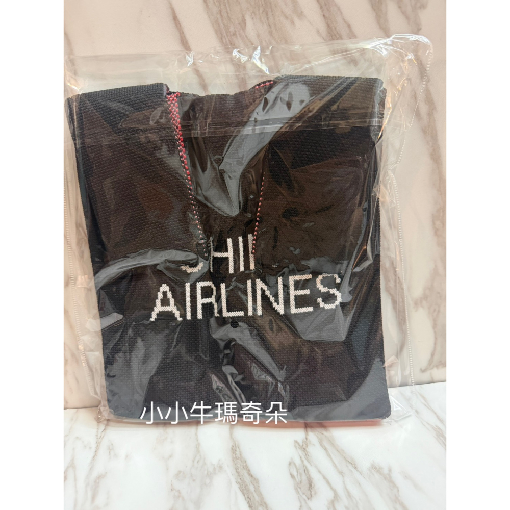 ~小小牛瑪奇朵~CAL中華航空CHINA AIRLINES 華航 梅花 紅梅LOGO 針織手挽袋  馬年福來針織手挽袋-細節圖3