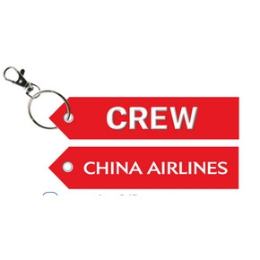 ~小小牛瑪奇朵~CAL中華航空CHINA AIRLINES 華航紅色飄帶鑰匙圈 飛機線條款  CREW款-細節圖5