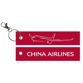 ~小小牛瑪奇朵~CAL中華航空CHINA AIRLINES 華航紅色飄帶鑰匙圈 飛機線條款  CREW款-細節圖6