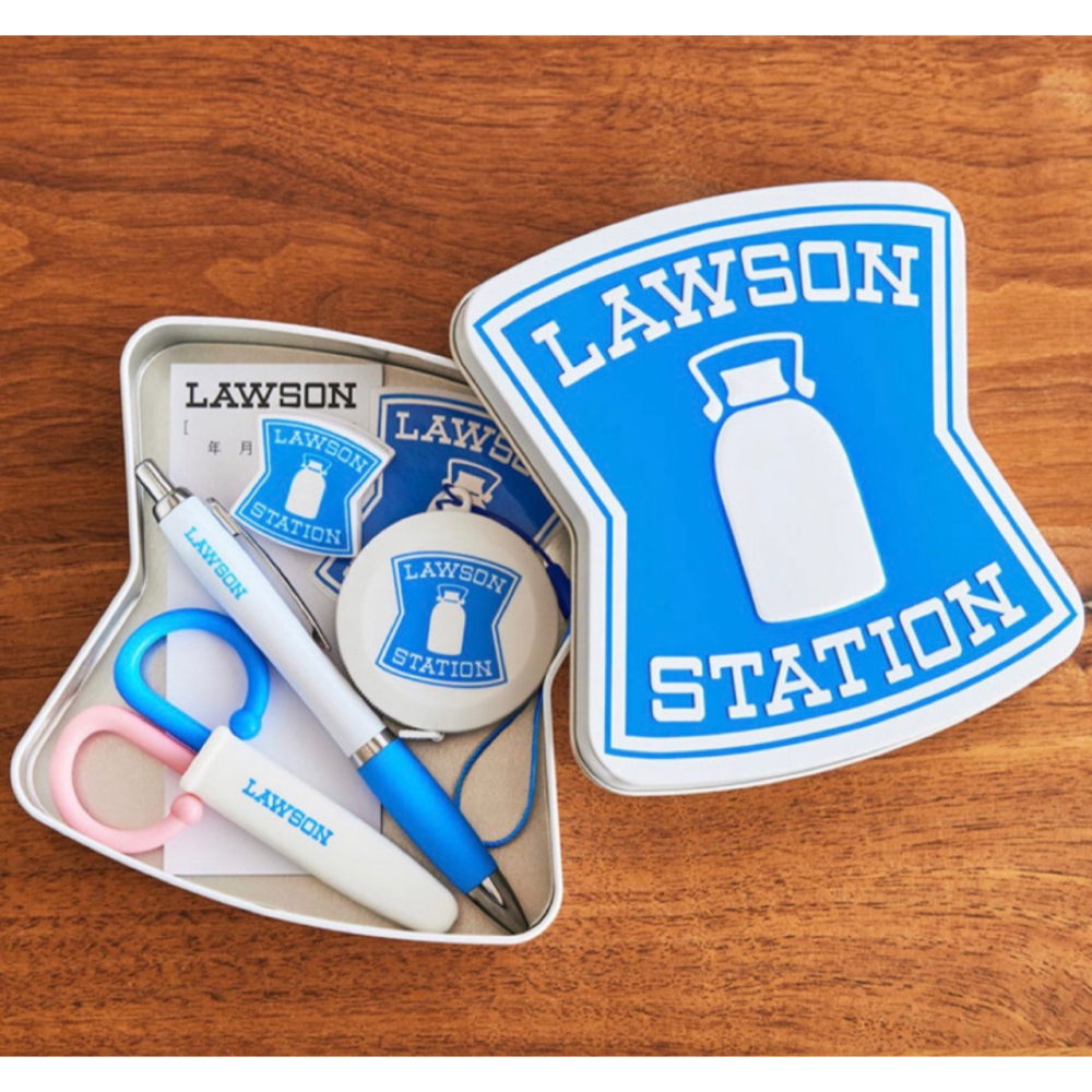 ~小小牛瑪奇朵~LAWSON OFFICIAL BOOK 日本羅森便利商店招牌原樣驚喜文具套裝組 迷你收納包款-細節圖3