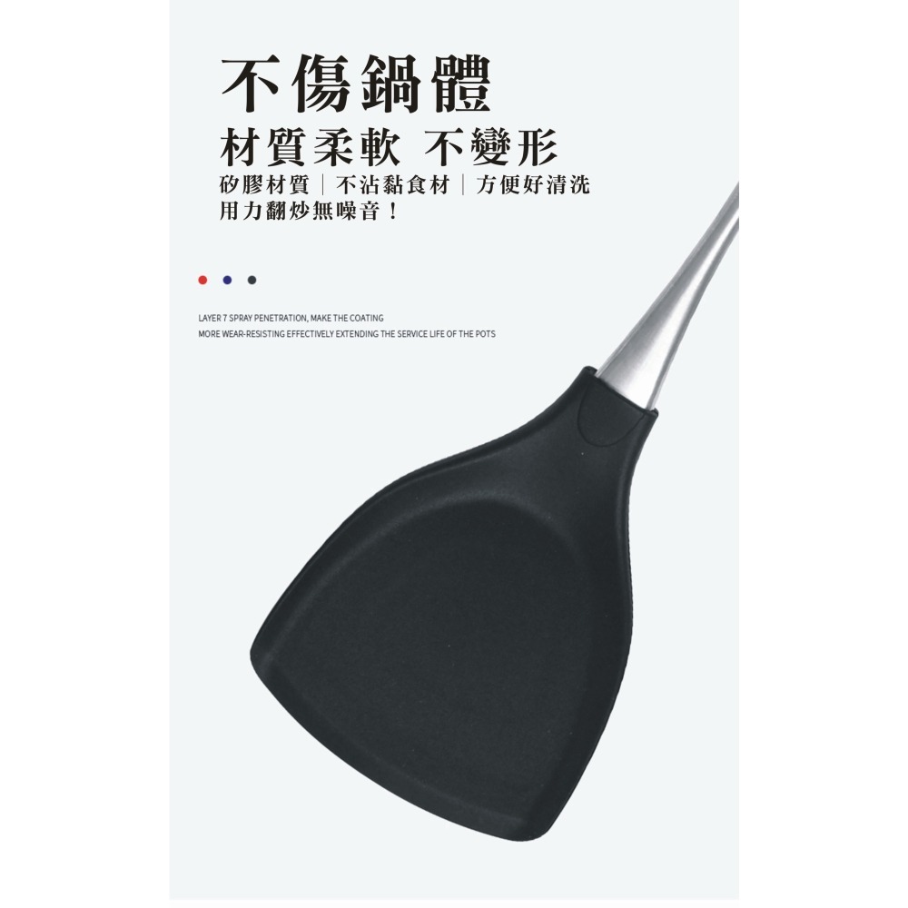 【韓國KitchenArt】FDA矽膠廚具耐熱鍋鏟湯勺漏勺 可機洗 煎匙 食品級矽膠 耐高溫食品級材質可機洗耐高溫煎匙-細節圖2