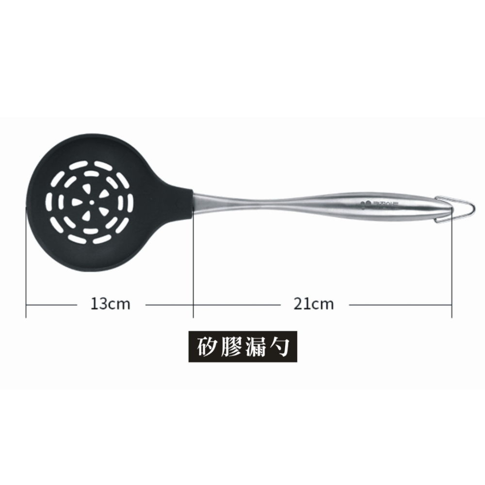 【韓國KitchenArt】FDA矽膠廚具耐熱鍋鏟湯勺漏勺 可機洗 煎匙 食品級矽膠 耐高溫食品級材質可機洗耐高溫煎匙-規格圖2