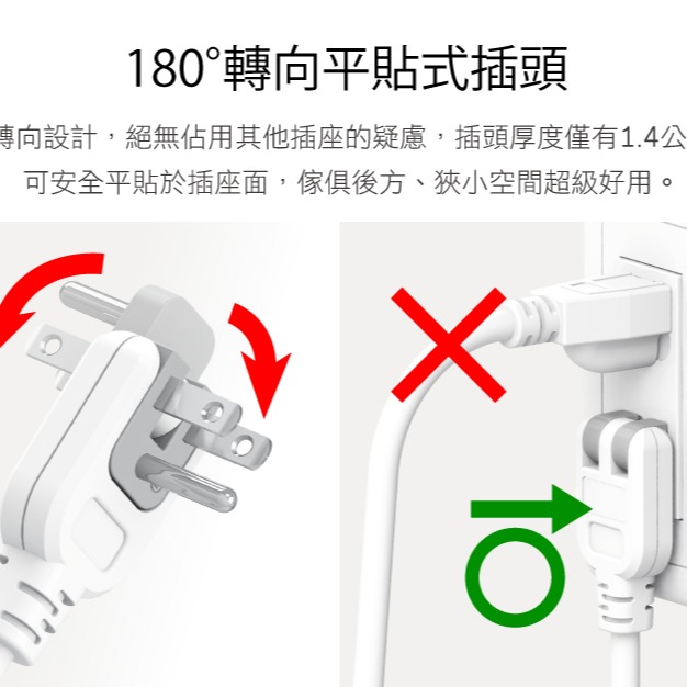 【保護傘】3P延長線 旋轉插頭 4切3座｜1.2M-4.5M (PU-3436)-細節圖4