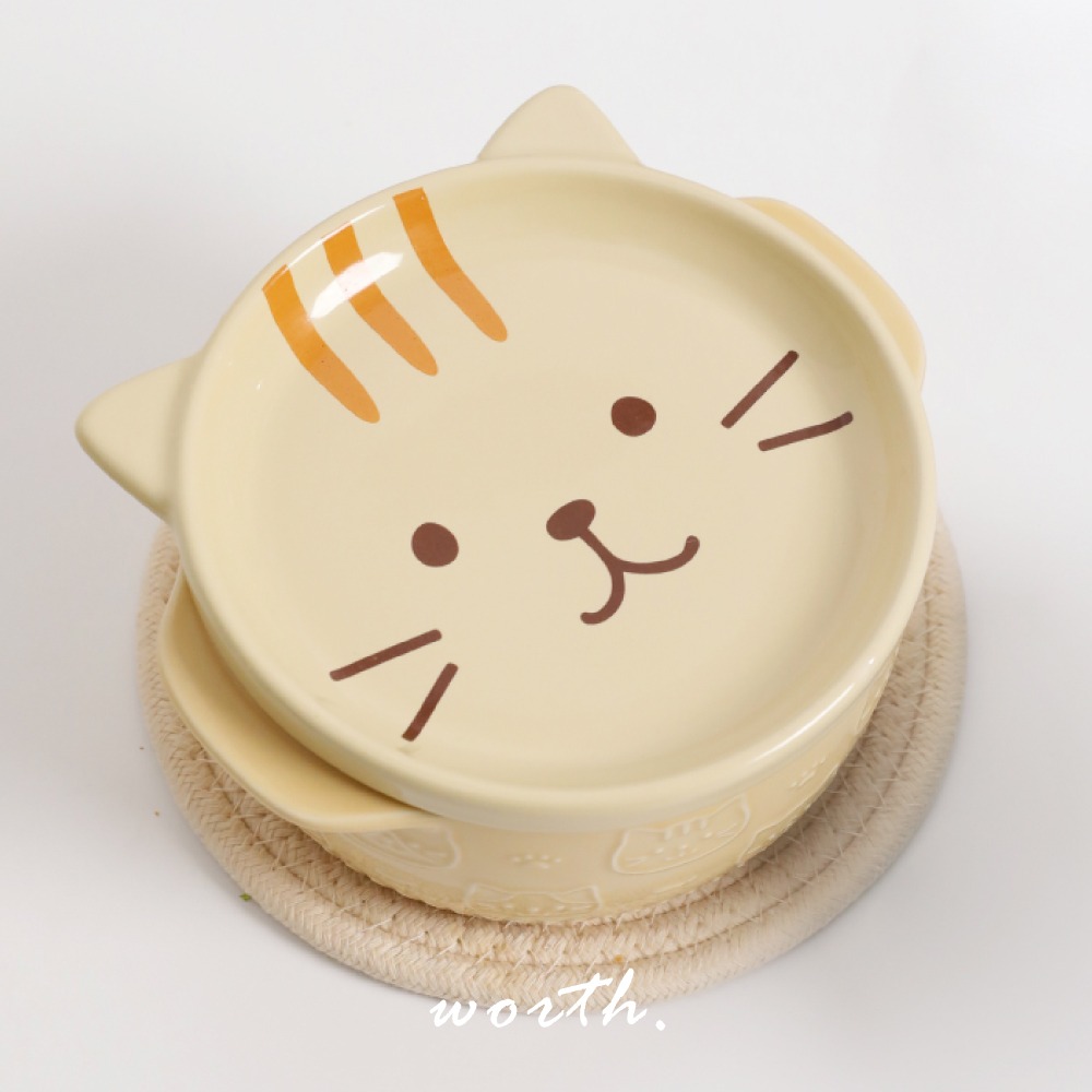 【渥思】日系貓咪泡麵碗 陶瓷碗附蓋-細節圖3