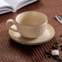 【渥思】職人手作條紋咖啡杯盤組 陶瓷杯 拉花杯-規格圖11