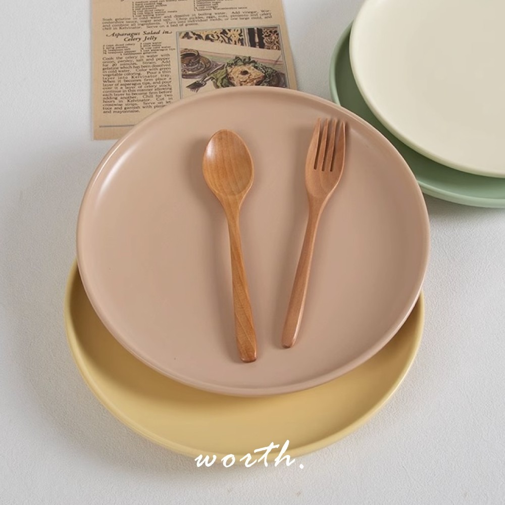【渥思】莫蘭迪質感陶瓷圓盤 西餐盤 甜點盤-細節圖2